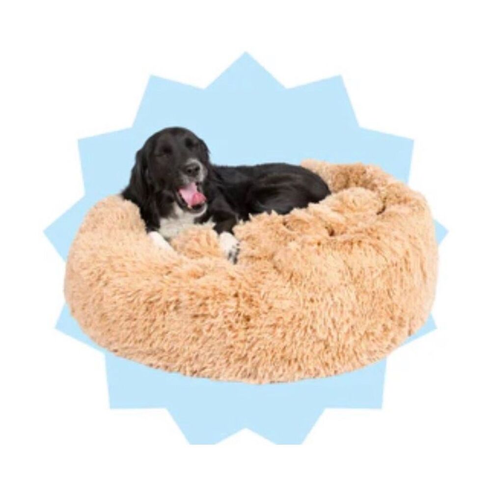 Paw.com Bark Chipped Memory Foam Donut Bolster Dog Bed Size Large 34” x 34” x 9”